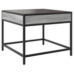 ZNTS Coffee Table with Infinity LED Grey Sonoma 50x50x41 cm 847680