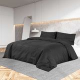 Duvet Cover Set Black 260x240 cm Cotton 136116