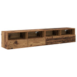 TV Wall Cabinets 2 pcs Old Wood 80 x 30 x 30 cm Engineered Wood 882929