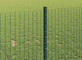 Welded Wire Fence with Posts 10 x 1 m Galvanised Steel Green 3336447
