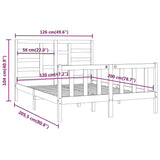 Bed Frame without Mattress 120x200 cm Solid Wood Pine 3107608