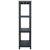 Storage Shelf Rack Black 100 kg 60x30x138 cm Plastic 45673