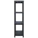 Storage Shelf Racks 5 pcs Black 60x30x138 cm Plastic 276252