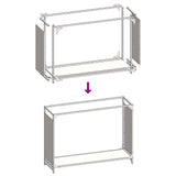 Firewood Rack White 90x28x65 cm Cold-rolled steel 864204