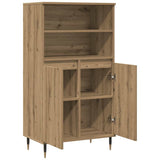 Highboard Artisian Oak 60x36x110 cm Engineered Wood 857459