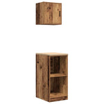 ZNTS Garage Cabinets 2 pcs Old Wood Engineered Wood 3328276