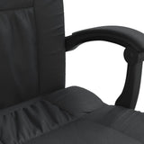 Reclining Office Chair Black Faux Leather 349815