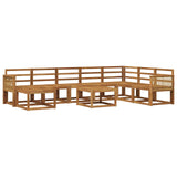 Outdoor Sofa Set 9 pcs Natural Solid Acacia Wood 3385475