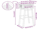 Garden Planter with Holder Natural 50 x 38 x 114 cm Bamboo 42028233