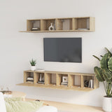 5 Piece TV Cabinet Set Sonoma Oak Engineered Wood 3114424