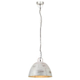 Industrial Vintage Hanging Lamp 25 W Silver Round 31 cm E27 320546