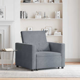 Pull out Sofa Bed Single Dark grey 90 x 165 x 87 cm Velvet 42002698