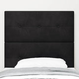Headboard Wall-mounted with Headboard Manual Black 80 cm Velvet 3337791