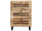 Storage Cabinets Natural 40 x 33 x 75 cm Solid Mango Wood 4018867