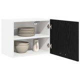 Hanging Cabinet 2 pcs Black Oak and White 50 x 31 x 40 cm 884149