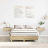 Bed Frame No Mattress Sonoma Oak 120x190 cm Small Double Engineered Wood 861077