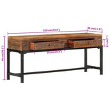 TV Cabinet 110x30x46 cm Solid Wood Reclaimed 351124