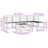 Outdoor Sofa Set 6 pcs Natural 3366272