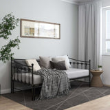 Sofa Bed Frame Black Powder-coated metal 90x200 cm 324758