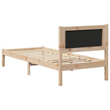 Bed Frame with Upholstered Headboard Taupe 80 x 200 cm 878292