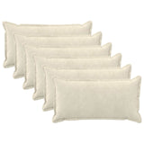 Cushion Cover 6 pcs HOUTEN Cream 40 x 70 cm Microfiber Fleece 917873