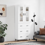 Highboard White 69.5x34x180 cm Engineered Wood 3198417