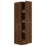 ZNTS Apothecary Cabinet Brown Oak 30x42.5x150 cm Engineered Wood 815203