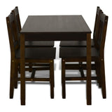 Dining Set 5 Pieces Pine Wood Brown 241221