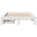 Bed Frame without Mattress White 120x190 cm Small Double Solid Wood Pine 3309018