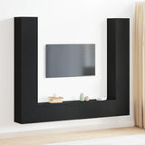 TV Cabinet 6 pcs Black 80 x 30 x 30 cm Engineered wood 3393448