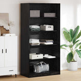Wardrobe with Shelf Black Oak 100 x 50x 200 cm Engineered Wood 3403218