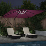 Umbrella with LED Strip Lights Bordeaux Red 286 x 284 x 270 cm 42003325
