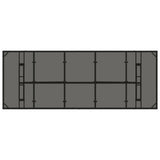 Garden Table Black PE rattan, powder-coated steel, tempered glass 365597