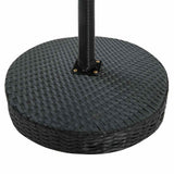 Garden Table Black PE rattan, Powder-coated steel Counter Height 45856