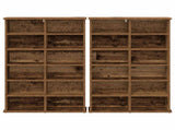 CD Cabinet 2 pcs Old Wood 60 x 17 x 92 cm Engineered Wood 8012743