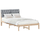 Bed Frame Light Grey 120 x 200 cm Solid Pine Wood 878819