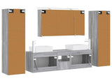 Bathroom Furniture Set 6 pcs Grey Sonoma 3407228
