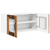 Wall Glass Cabinet PORTO Old Wood 80 x 31 x 40 cm 885303