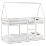 Bunk Bed without Mattress White 90x190 cm Single Solid Wood Pine 3282088