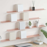 Floating Shelf Wall-mounted 4 pcs Pink 100 x 9 x 2.5 cm Steel 8003987