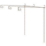 ZNTS Garden Pergola Antique Brown 3x3x2.5 m Iron 313997