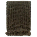 Throw Cotton 220x250 cm Anthracite/Brown 133751
