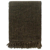 Throw Cotton 220x250 cm Anthracite/Brown 133751