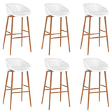 7 Piece Bar Set Black and White 3057393