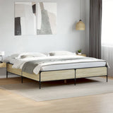 Bed Frame without Mattress Sonoma Oak 180x200 cm Super King 3279783
