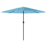 Garden Parasol with Steel Pole Blue 388x388x248 cm 4005114