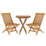 3 Piece Garden Dining Set Solid Wood Teak 3087188