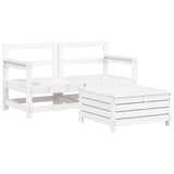 Garden Sofa Set White Solid pine wood 3 Piece Set 3250761