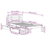 Bed Frame with Drawers without Mattress 75x190 cm Small Single 3301994