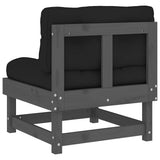 Middle Sofa Grey Middle Sofa with Black Cushion 825431